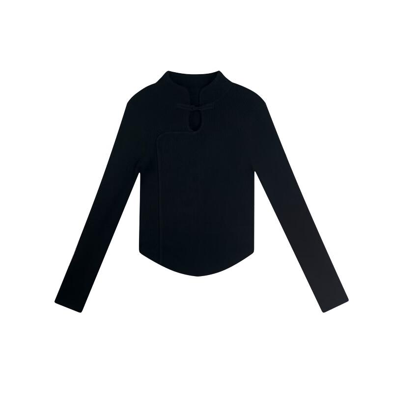 HECO Su Style New Chinese Cheongsam Collar Knit Top