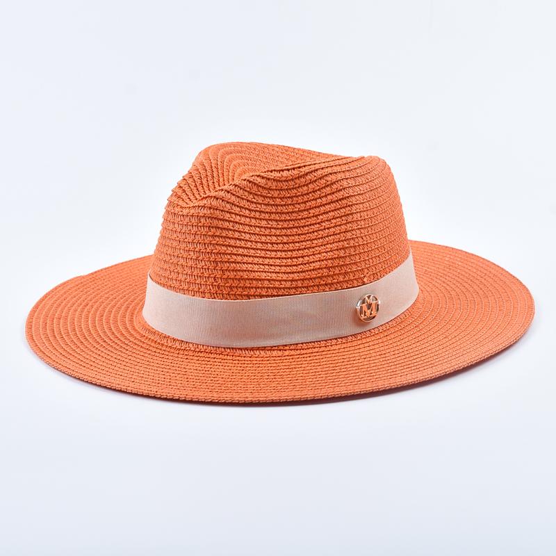 New Panama Soft Shaped Straw Hat for Women Men Summer Beach Sun Hats UV Protection Fedora Hat
