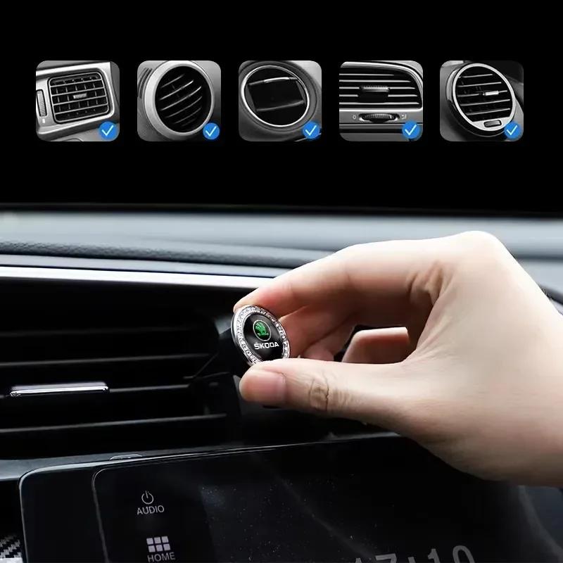 ycpry6 Car Freshener Solid Perfume Air Conditioner Vent Mount Clip For Skoda Fabia Kamiq Octavia Rapid Kodiaq Karoq Superb Enyaq Yeti