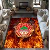 Southampton Football Print Crystal Velvet Rug, Comfortable Water Absorbent Non Slip Indoor Floor Carpet