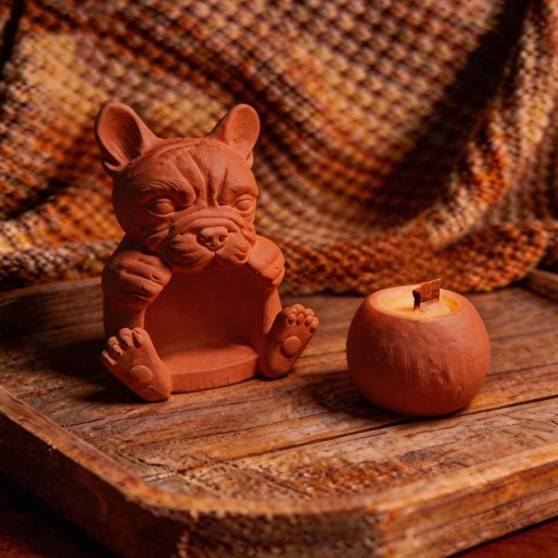 French Bulldog Silicone Mould For Casting Perfect For Making Unique Candle Holders And Flower Pots