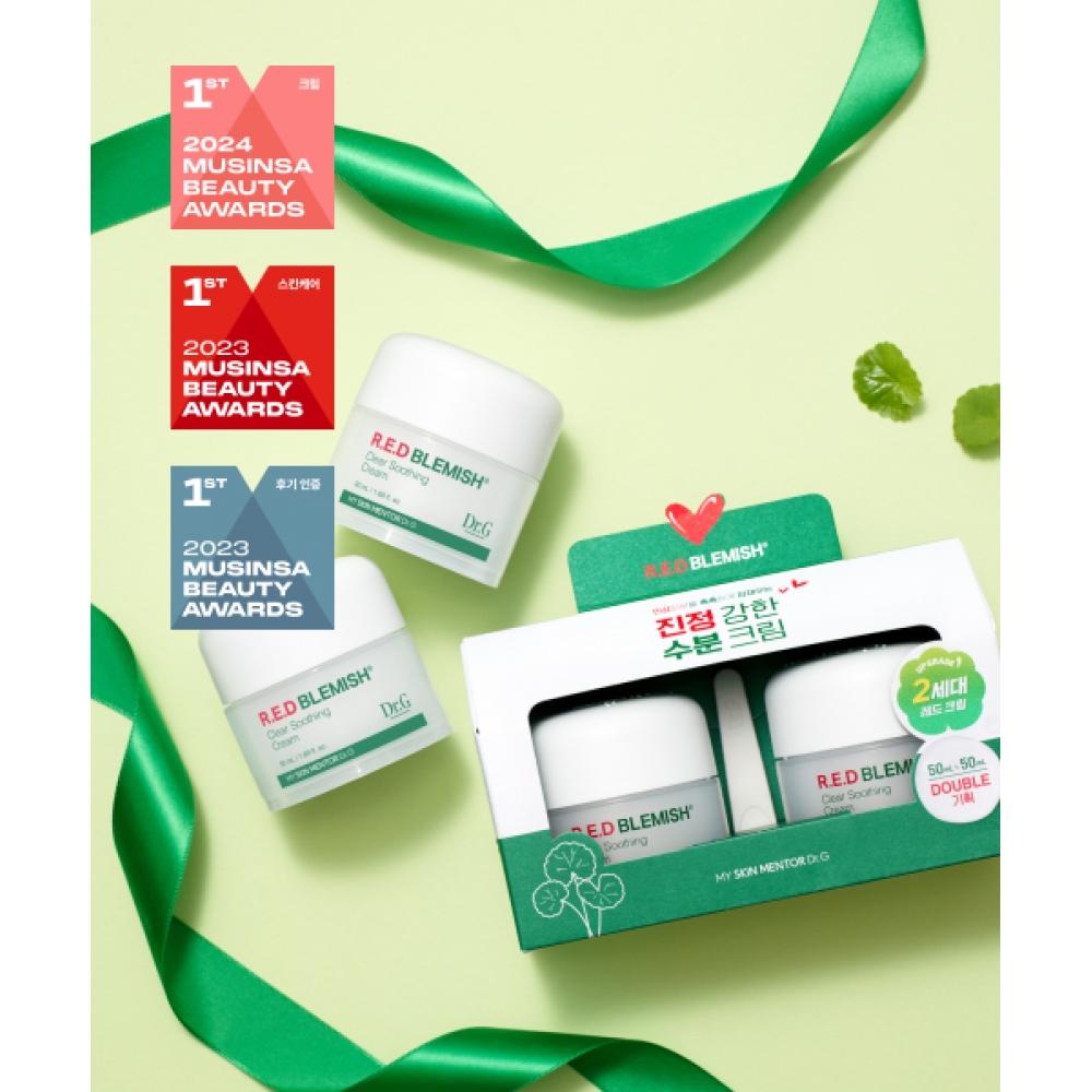 Dr.g Red Blemish Clear Soothing Cream 50ml Duo Gift Set  Online Only FREE