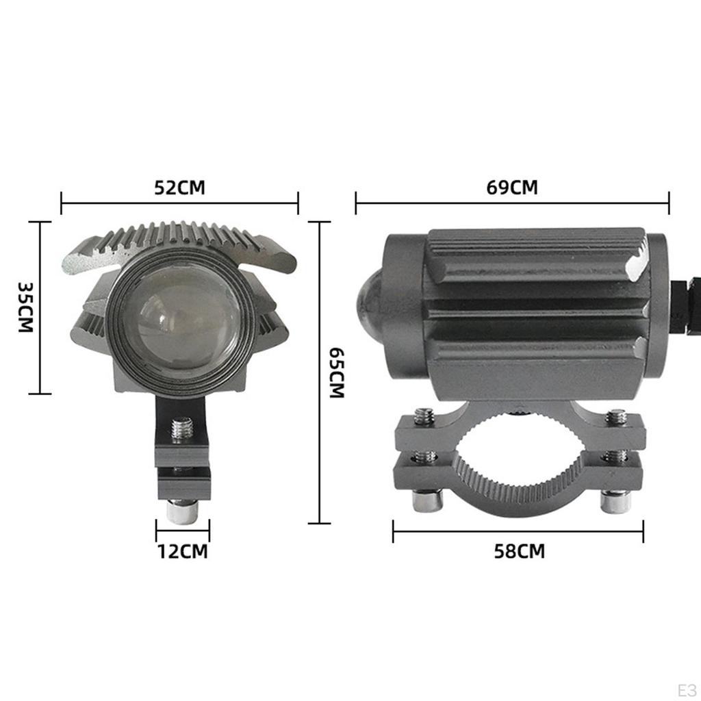 Universal Motorcycle Headlight ,Dual Lamp, Racer ATV Car Waterproof Scooter Spotlights Truck 12-80V