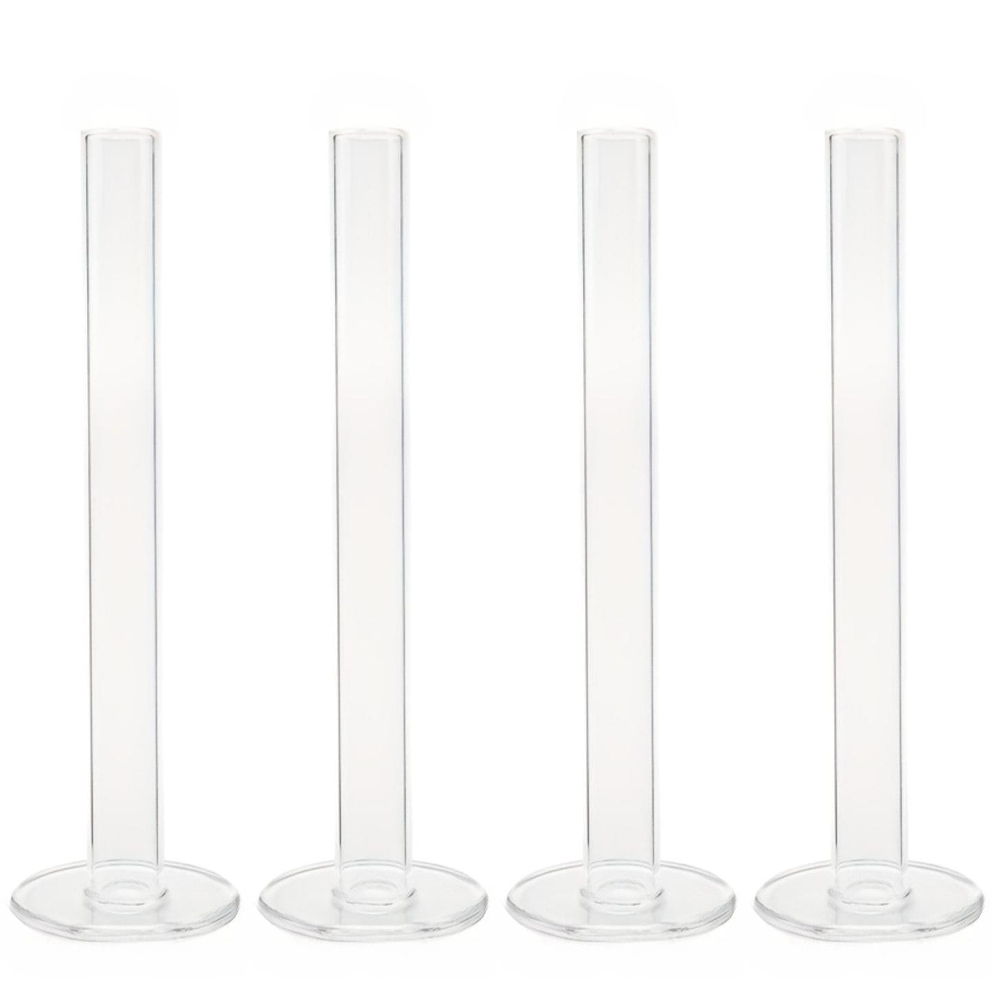 

4 Pcs Slim Straight Glass Vases Modern Clear Tall Cylindrical Vases for Fresh & Artificial Flowers Arrangement Nordic Home Decor