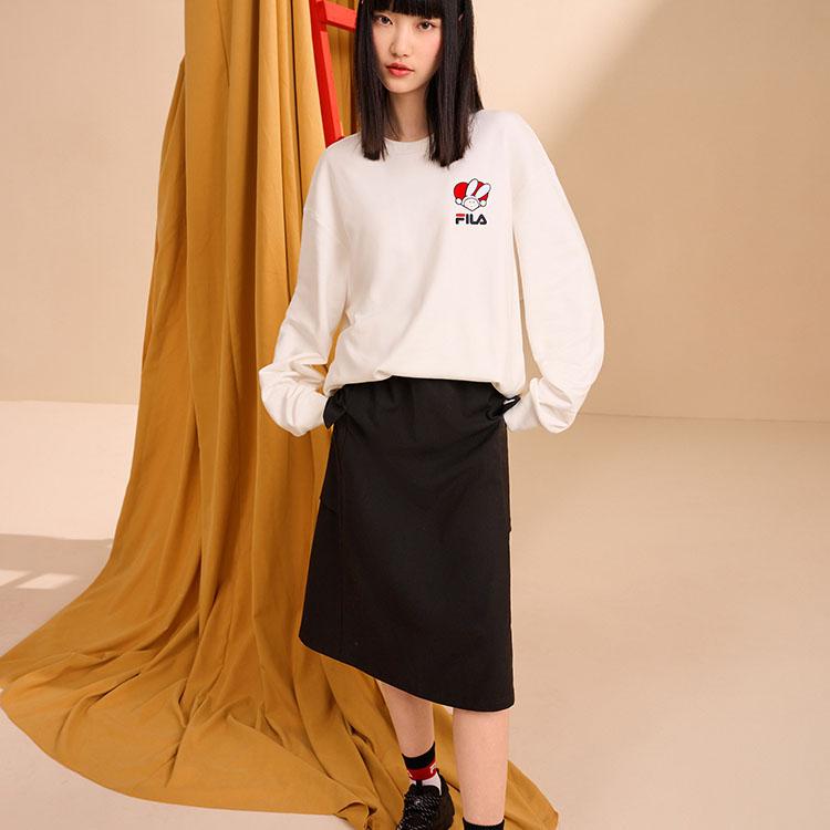 New FILA Sweatshirt Unisex Cloud White F11U319207F-WT