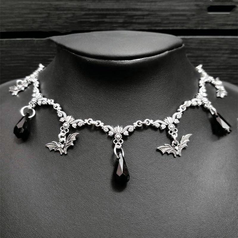 Gothic Bat Choker Necklace - Victorian Style Jewelry