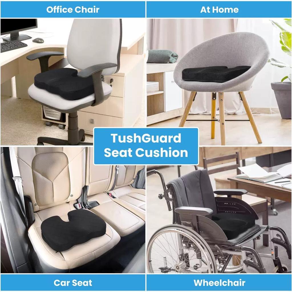 45D Cooling Gel Memory Foam Seat Cushion Orthopedic Office Chair Pad Car Butt Cushion for Tailbone Pain Relief