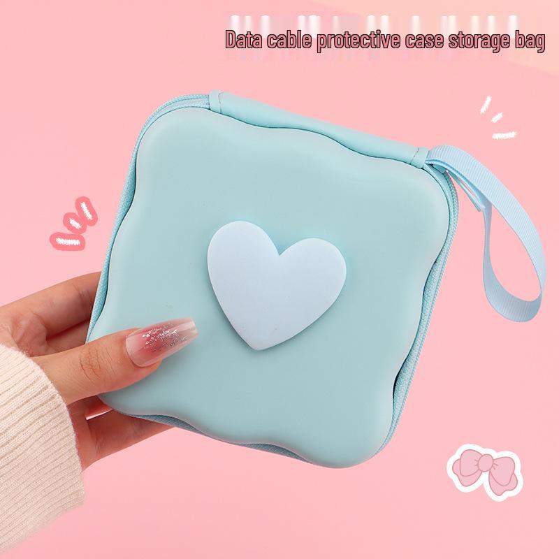 Portable Zipper Storage Bag for Data Cables, Chargers, Earphones, USB Drives, and Cameras