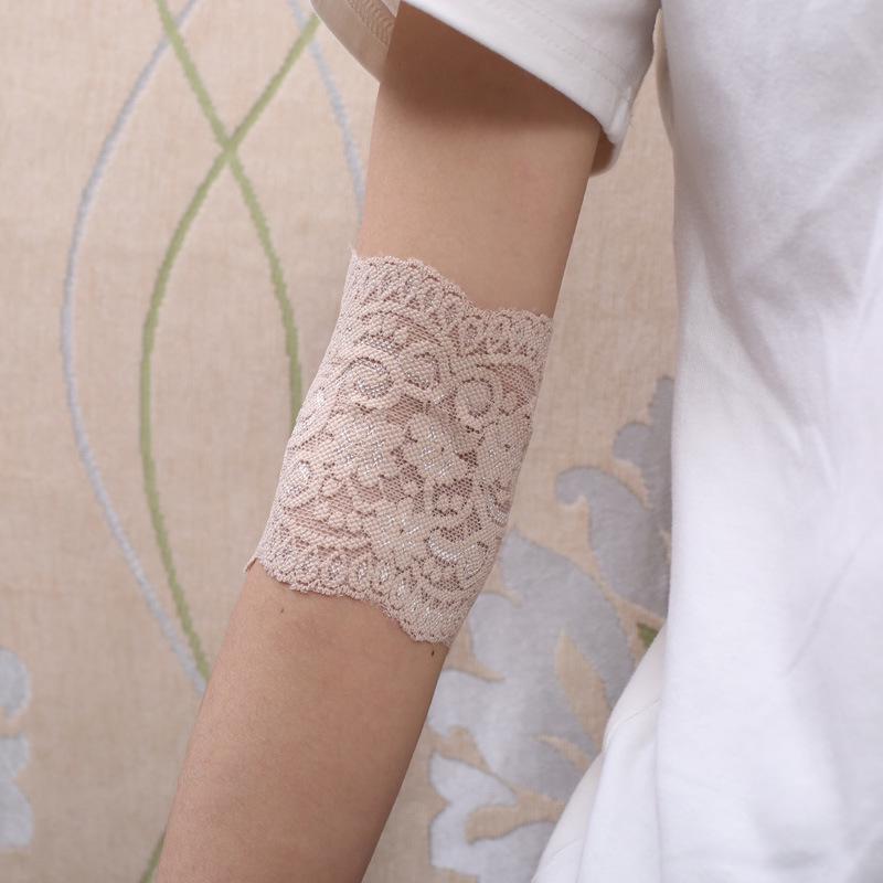 Women's Summer Lace Sun Protection Arm Sleeves with Elbow and Wrist Support