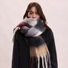 Mohair Winter Cashmere Scarves Tassel Long Shawl Elegant Plaid Wool Scarf  Women/Men