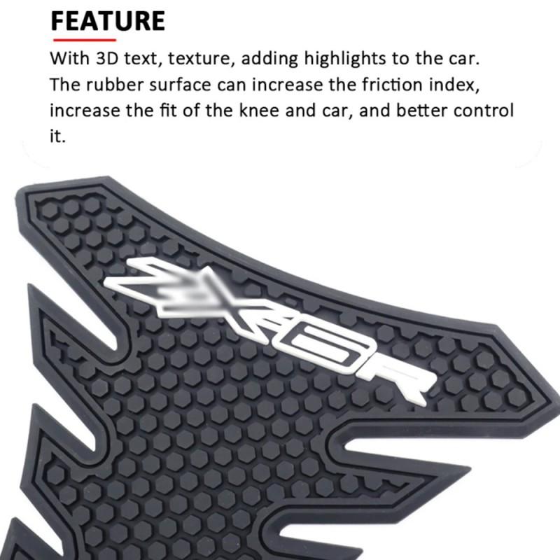 Motorcycle Tank Grip Pad Set Kawasaki Ninja ZX-6R 2019-2023 Black Anti-Slip Side Sticker Decal