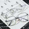 Big Frame Square Myopia Women Diopter Eyeglasses Metal Black Nearsighted Eyeglasses Prescription 0 -0.5 -0.75 To -6.0