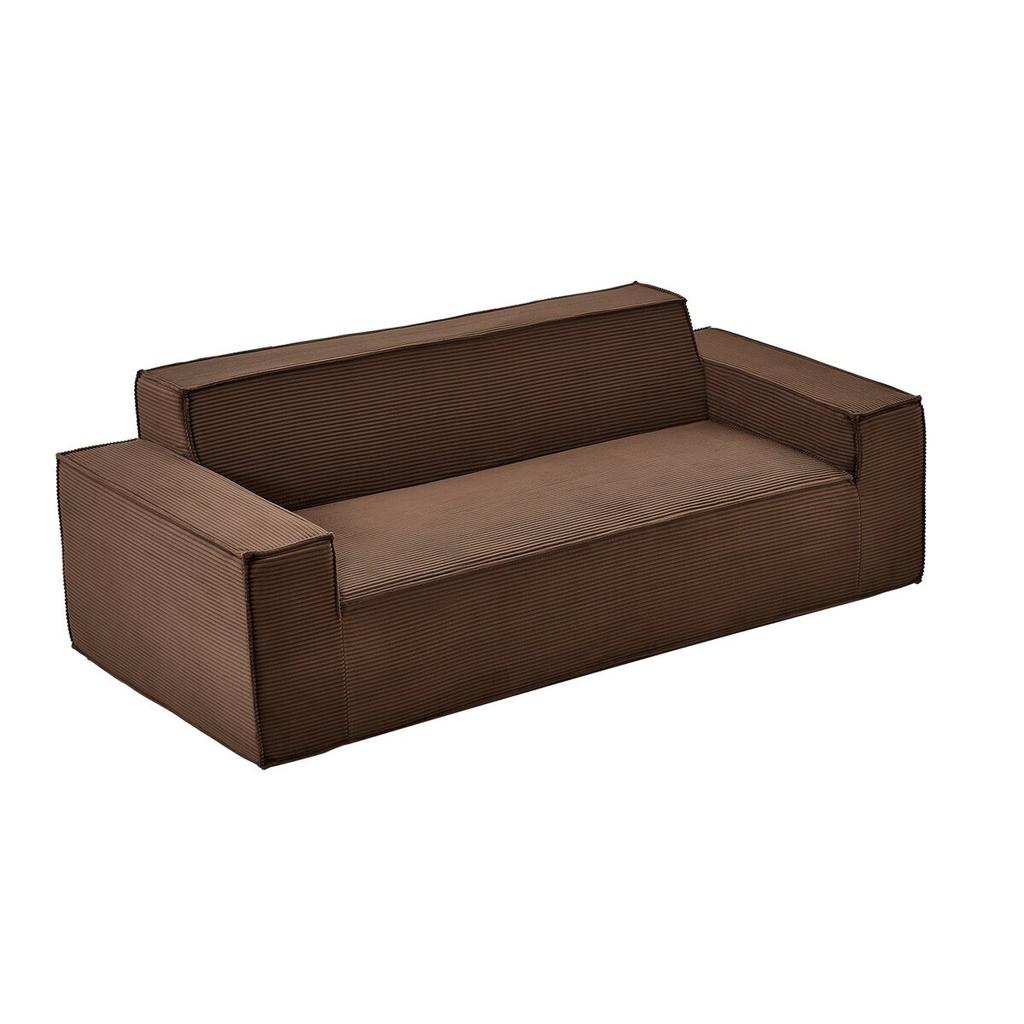 2110 mm Modern Sofa, Comfy Corduroy Couch with Deep Seats, Cloud Sofa with Wide Armrests, No Assembly Required, Large Plush Couch Ideal for Living