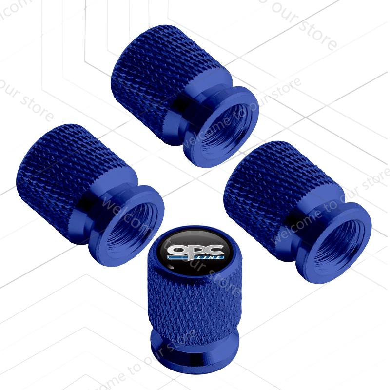 4Pcs/Set For OPC Line LOGO Badge Opel Corsa Ampera Astra Adam Mokka Vauxhall Vectra Car Wheel Tire Valve Caps Tyre Stem Covers