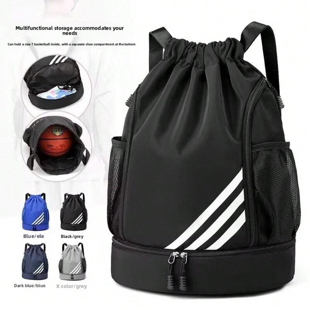 New Bundle Mouth Double Shoulder Back Large Capacity Light Dry and Wet Separation Swimming Travel Basketball Bag