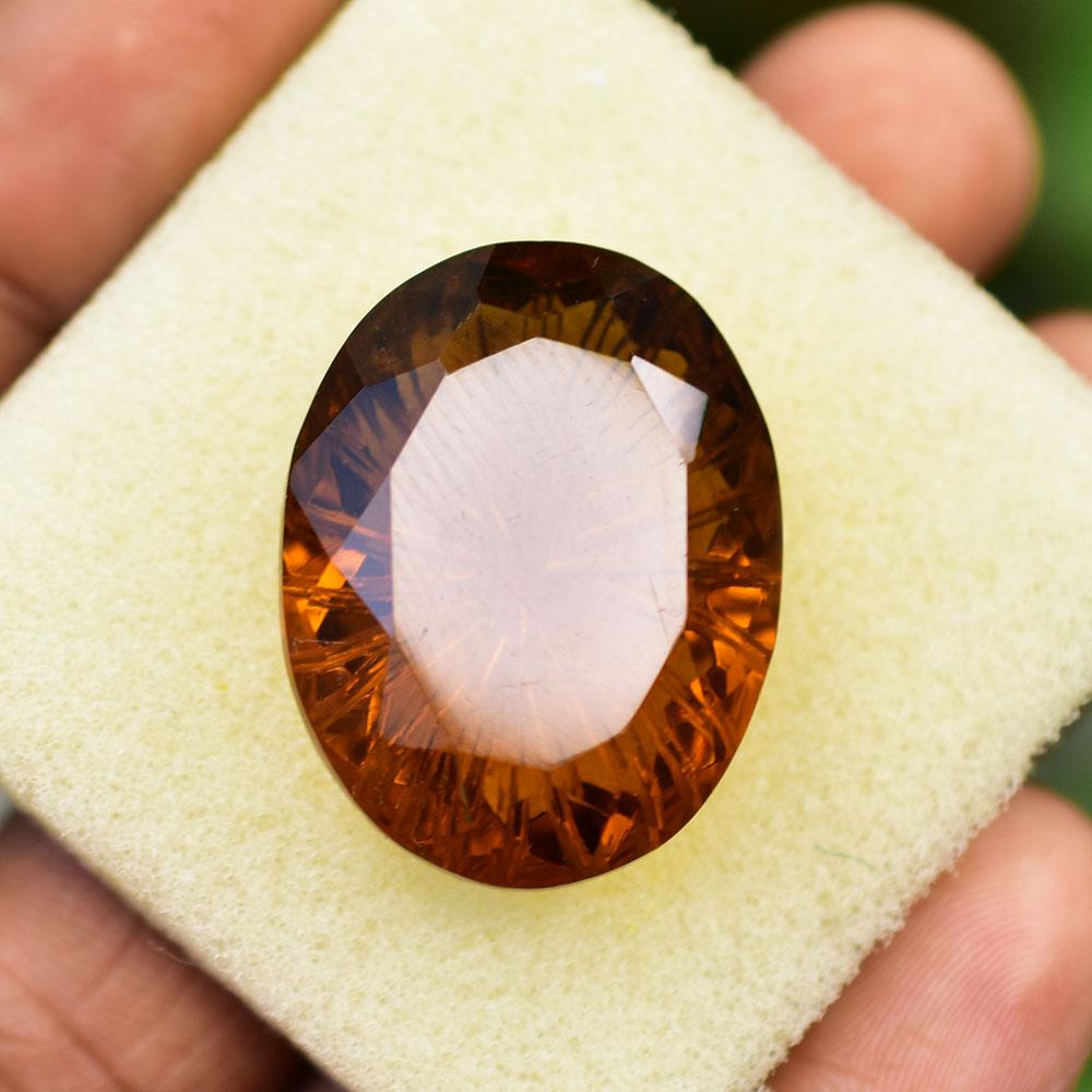 53.45 Ct Natural Orange Sapphire Oval Cut Gemstone Free Delivery