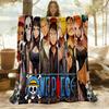 1PC One Piece Characters Outdoor Blanket Lightweight Flannel, Soft & Warm, All-Season Use for Sofa, Outdoor, Camping, Living Room, Office85