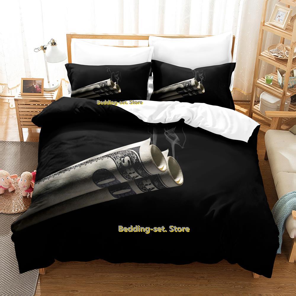 New Money Bedding Set Single Twin Full Queen King Size Bed Set Adult Kid Bedroom Duvetcover Sets Anime Parure De Lit Bed