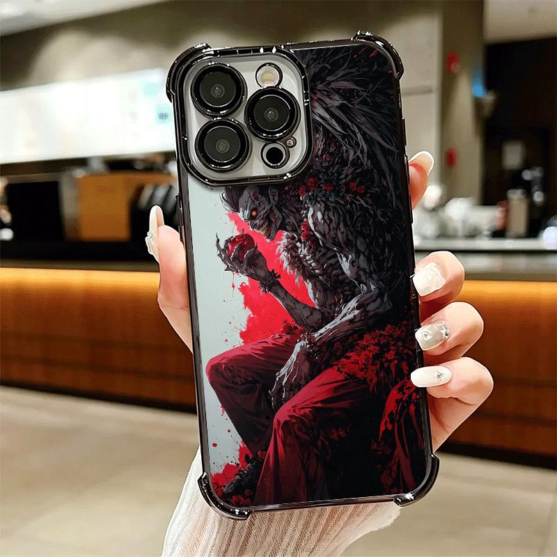 N-Notes D-Deaths Anime Ryuk Soft Phone Case For iPhone 15 16 17 Air 14 Pro Max 16E Plus 13 12 Mini Plating Anti-Fall Fundas