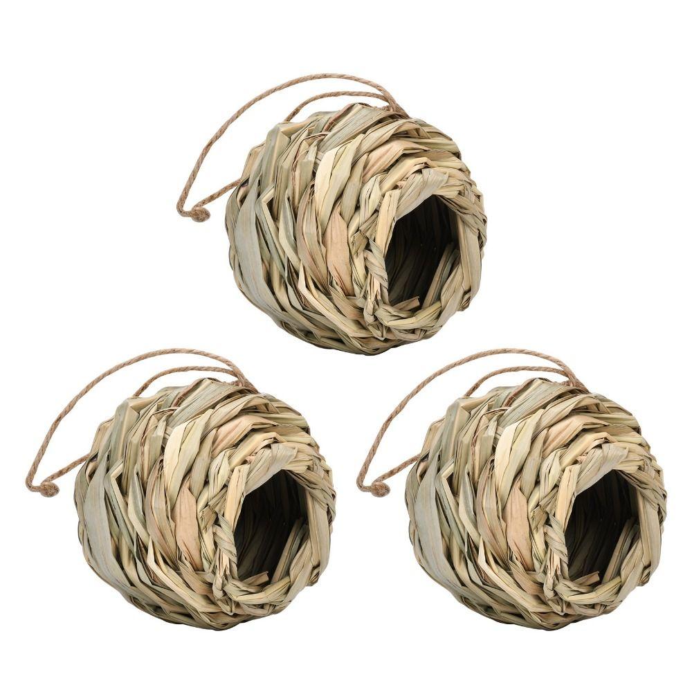 Hand Woven Grass Bird Nest Decorative Hummingbird Birdhouse Hanging Hummingbird Nest House  Outdoor