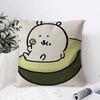 Japan Cute Joke Bear Cushion Cover Eco Linen Pillow Case DoubleSided Print Breathable Durable Zipper Home Decor Gift