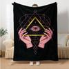 The Eye of The Demon Flannel Thin Blanket Soft Warm Blanket for Bedroom Living Room Bed Travel Camping Picnic Gift Customizable