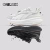 Onemix Winter Training Running Shoes For Men Sport Shoes Leather Warm Wear-Resistant Female Jogging Shoes Walking Sneakers