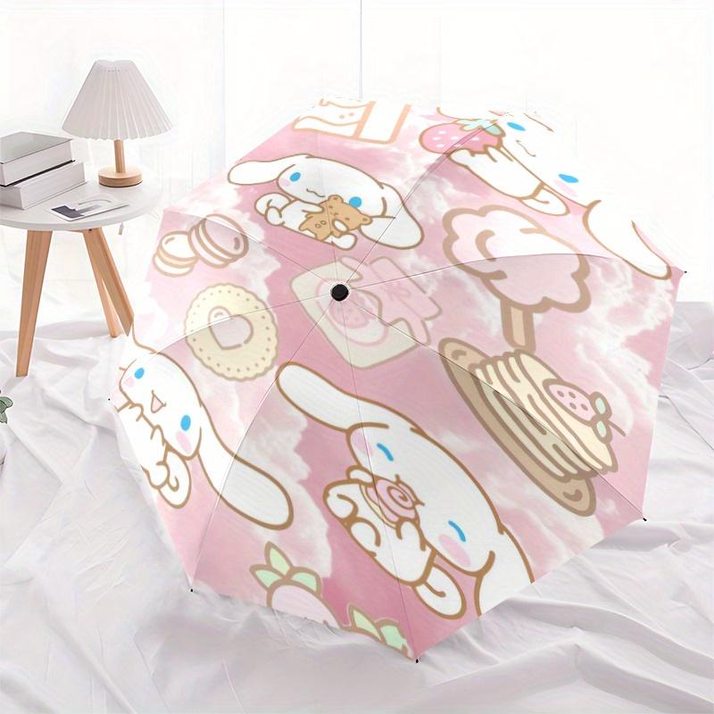 Cinnamoroll Durable Cartoon Folding Umbrella, Portable 3-Fold Compact Umbrella for Men and Women, Suitable for Travel or Daily Use.Y022