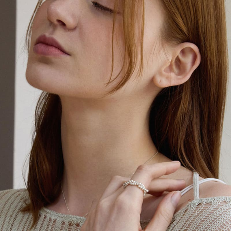 PAIGEFLYNN JEWELRY [925 Silver] Dot Wave Ring