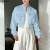 INCERUN Spring Men Zip-up Long Sleeve Casual Loose Short Jackets Coats
