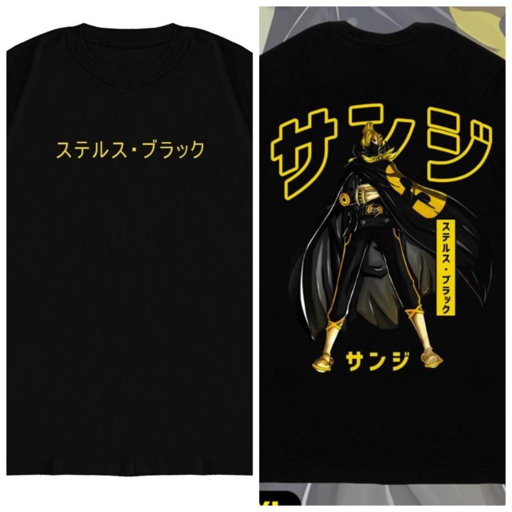 Men's T-shirt One Piece Anime Kaos Sanji Stealth Black Germa 66 Printed T-shirt Men's and Women's T-shirt Men's Top 2026