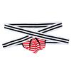 Men Stripe Bandage Pouch G-String T-back Pants Red