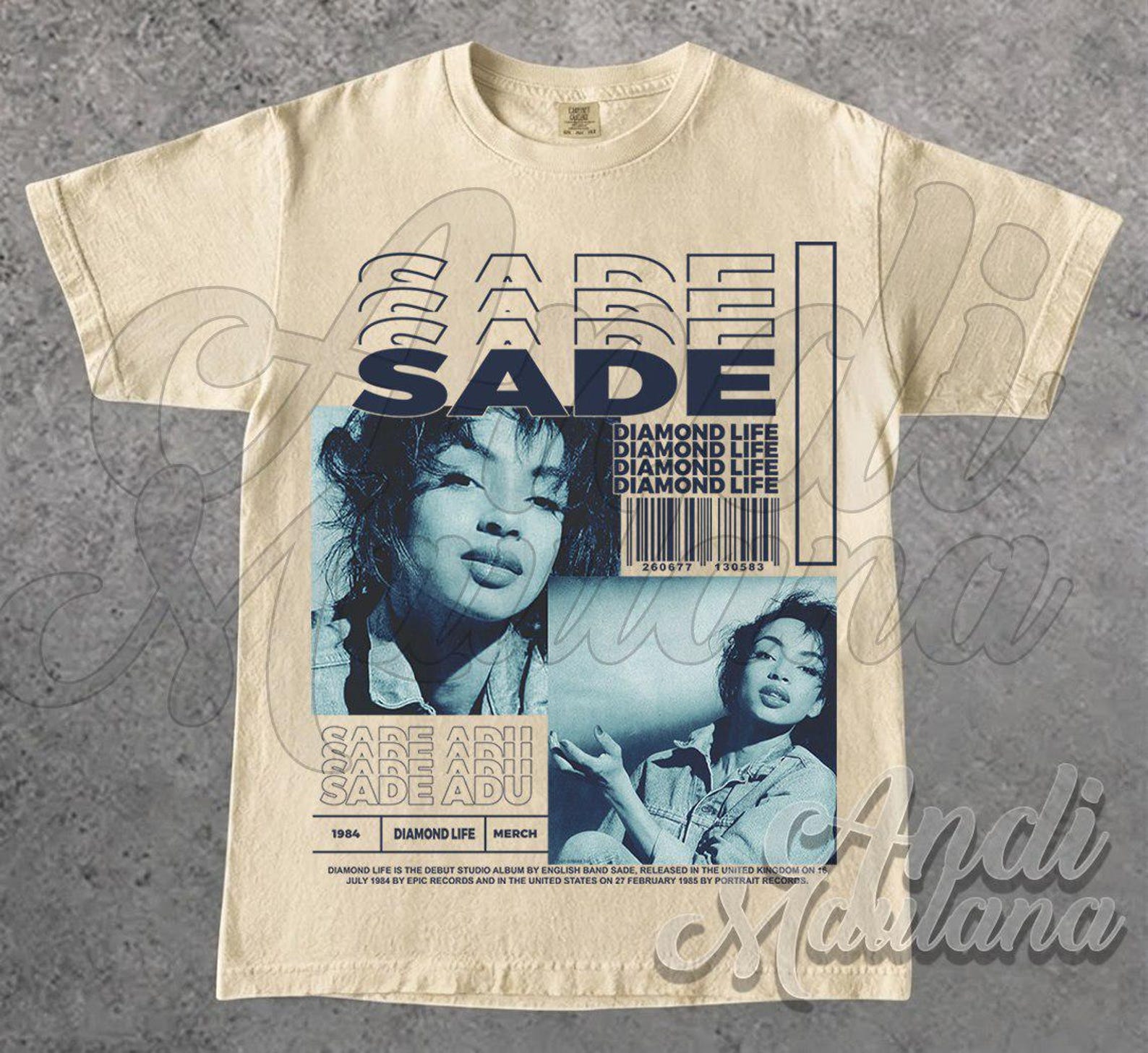 SADE Adu Diamond Life Singer-Songwriter Limited Unisex Softstyle T-Shirt, Sade Diamond Life Album 90s Poster Graphic tee S