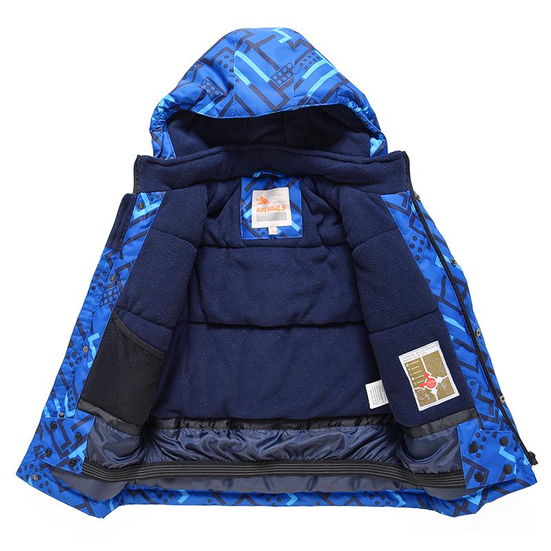 Boys Winter Ski Suit VALIANLY Children Skiing Jacket Pants Boys Ski Sets 2 Pieces Waterproof Windproof