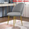 Chair Velvet Duckbill Cover Round Bottom Stool Back Dinning Makeup Elastic Big