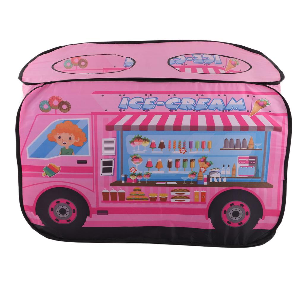 Pop Up Play Tent Ice Cream Truck Pop Up Kids Playhouse for Indoor and Outdoor Activities