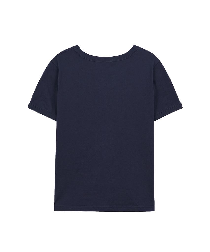 Sekeondeusolteu Salt Lettering Logo T-Shirt (Navy)