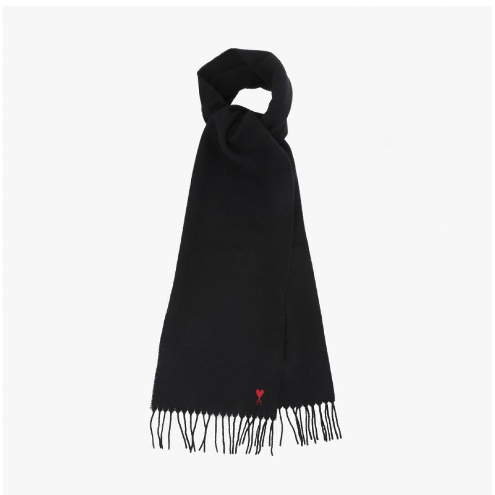 Ami Heart Logo Fringe Scarf 001