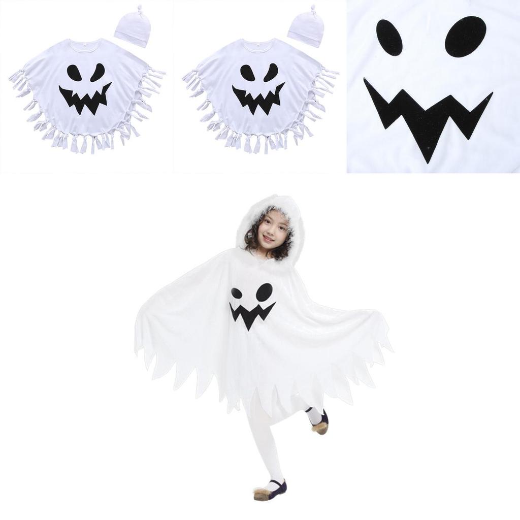 Soft And Comfortable Ghost Cloak Cape Halloween Cosplay Costume For Toddlers