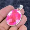 Pink Kunzite Gemstone Handmade 925 Sterling Silver Jewelry Pendant 1.81" M-3241