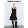 UR Women's Autumn Vintage U-Neck Sleeveless Denim Dress