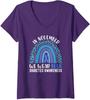 In November We Wear Blue Diabetes Awareness Rainbow Ladies' V-Neck Tshirt Unisex T-Shirt