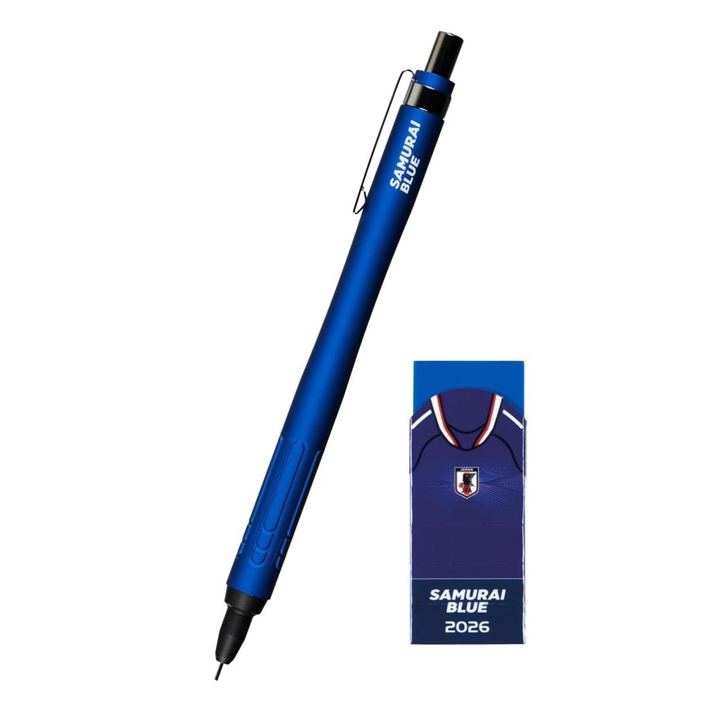 Sakura Crepas mechanical pencil soccer Japan national team official licensed product Intario Sharp JFA limited 0.5mm eraser set NS3505SLJ-P