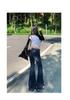 Women's Low-Rise Micro Flare Retro Stretch Jeans - Slimming Petite Fit for Spring & Autumn 2026