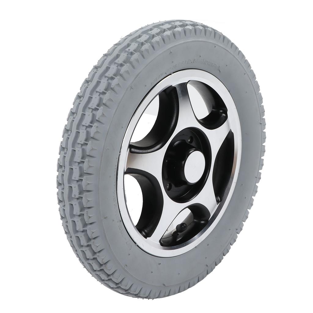 320mm Wheelchair Tire PU Inflatable Wheel Alloy Steel Hub Disabled Vehicle Rear Tyre 4 Hole