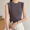 Sleeveless T-shirt for Women with Short-sleeved Summer New Style for Inner Top