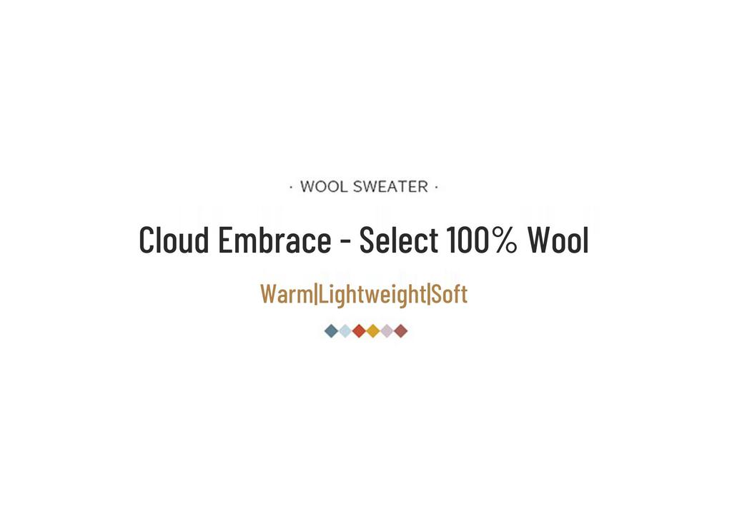 Women's 100% Pure Wool Patchwork Sweater - Round Neck Knitwear for Autumn/Winter 2025