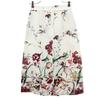 unused ZARA WOMAN Floral Knee length skirt S Ivory Women Used