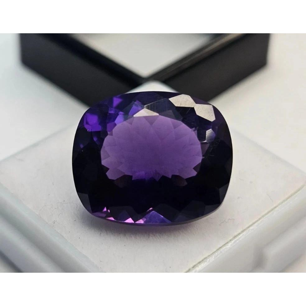14+ Ct Natural Purple Amethyst & Stud Making Cushion Cut Stunning Gemstone