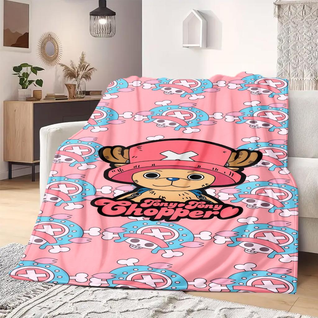 ONE PIECE Tony Tony Chopper Print Blanket Warm Comfortable Flannel Blanket Suitable for Bedrooms,Sofas, Beds,Chairs -QIAO118